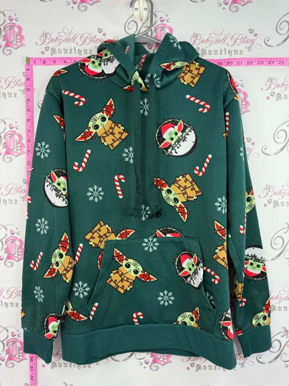 Star Wars sweater hoodie grogu Green Baby Yoda Holiday Pullover Hoodie
